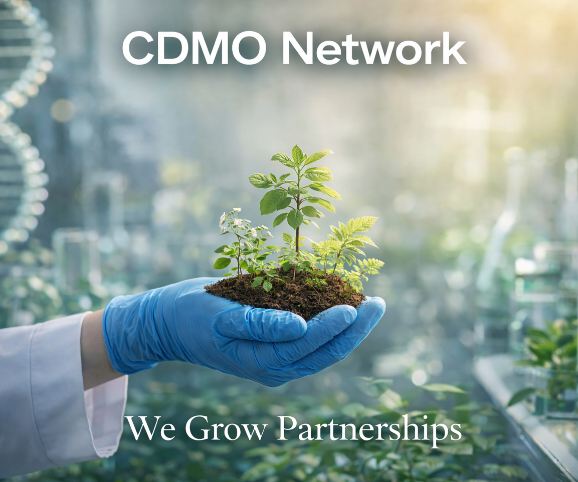 CDMO Network biomanufacturing coordination graphic